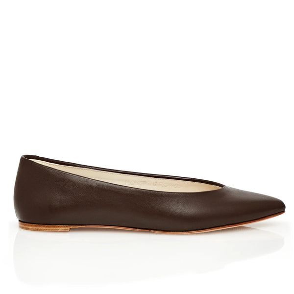 Brown shop flat pumps
