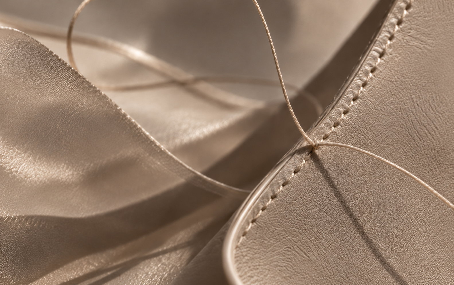 Hand stitching and thread on a Prota Fiori shoe