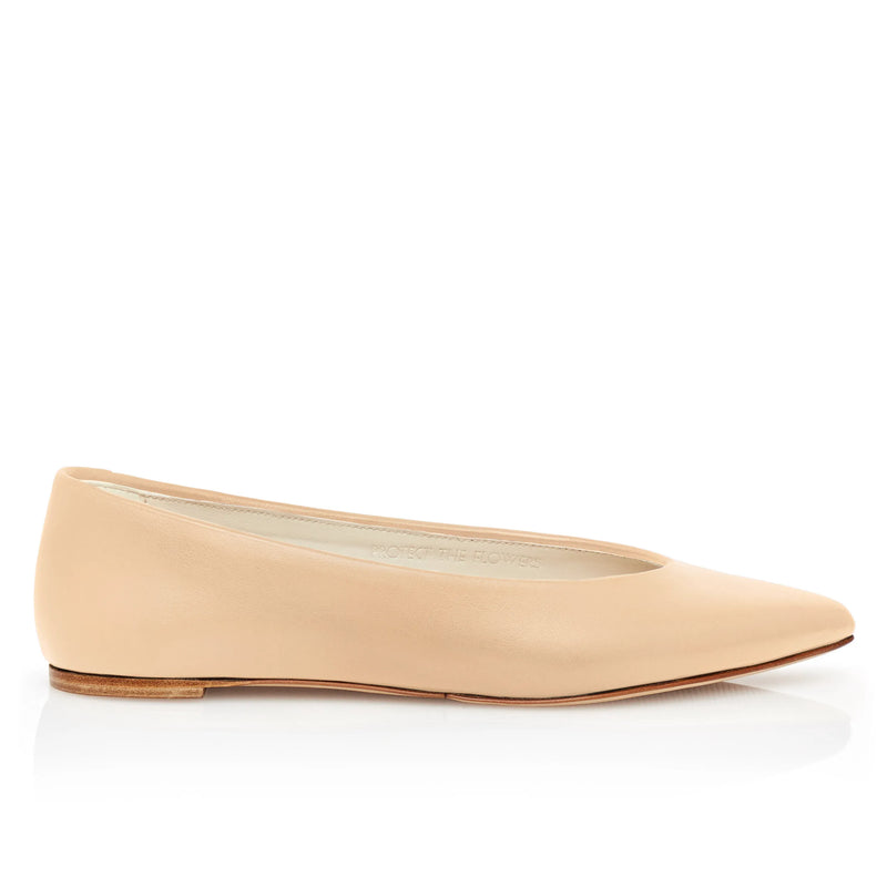Nude pointed ballet sales flats